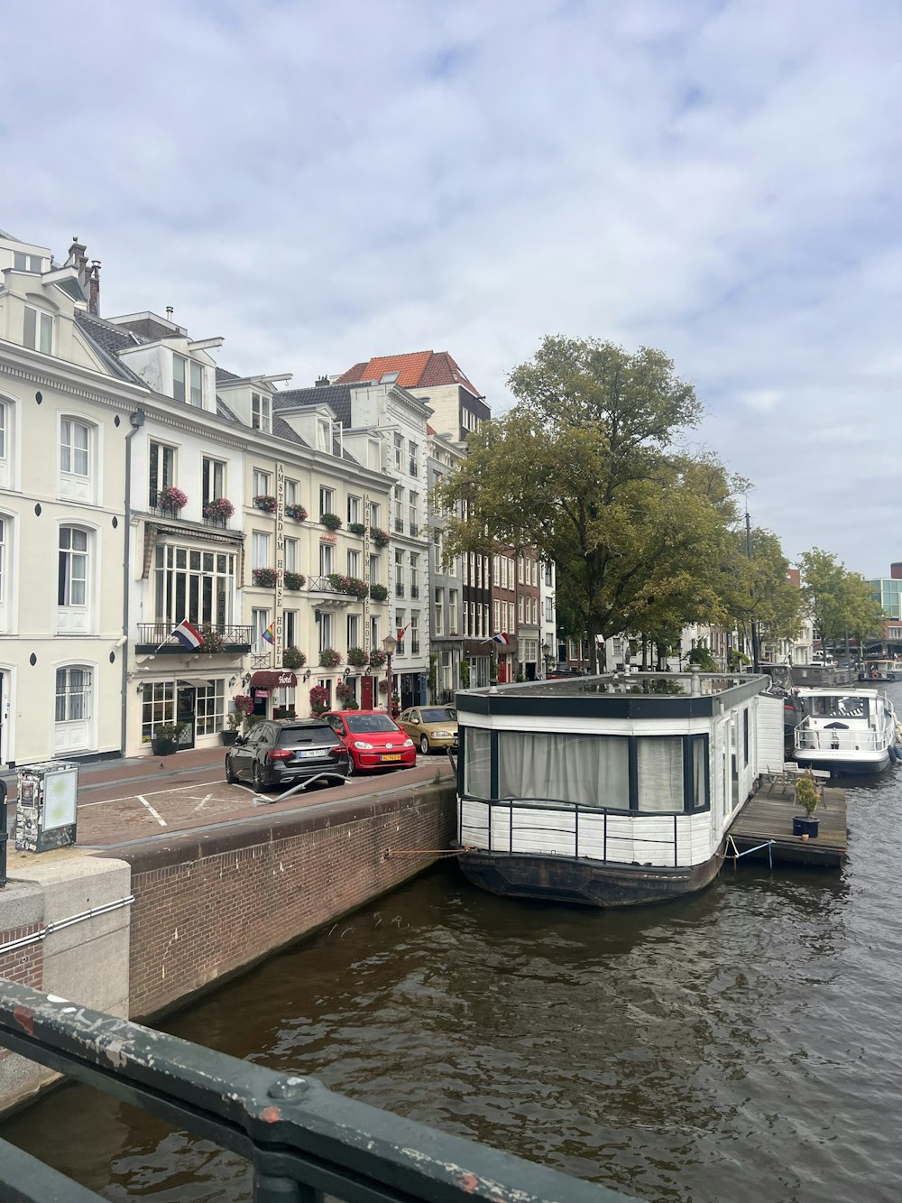 a boat that is sitting in the water