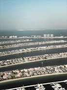 Aerial shot of Damac Islands showing the blend of water, greenery, and upscale residences.