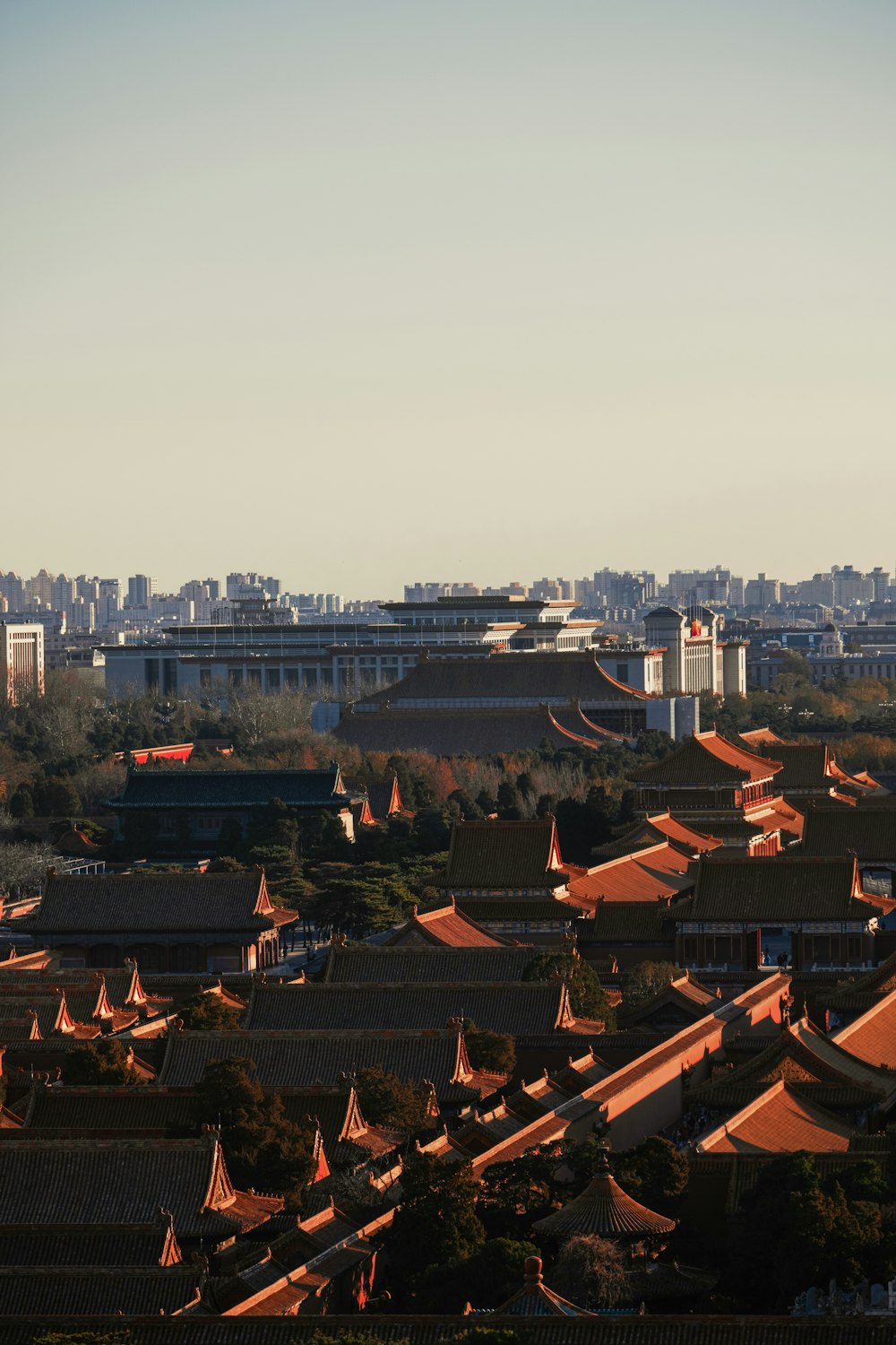 a view of a city from a distance