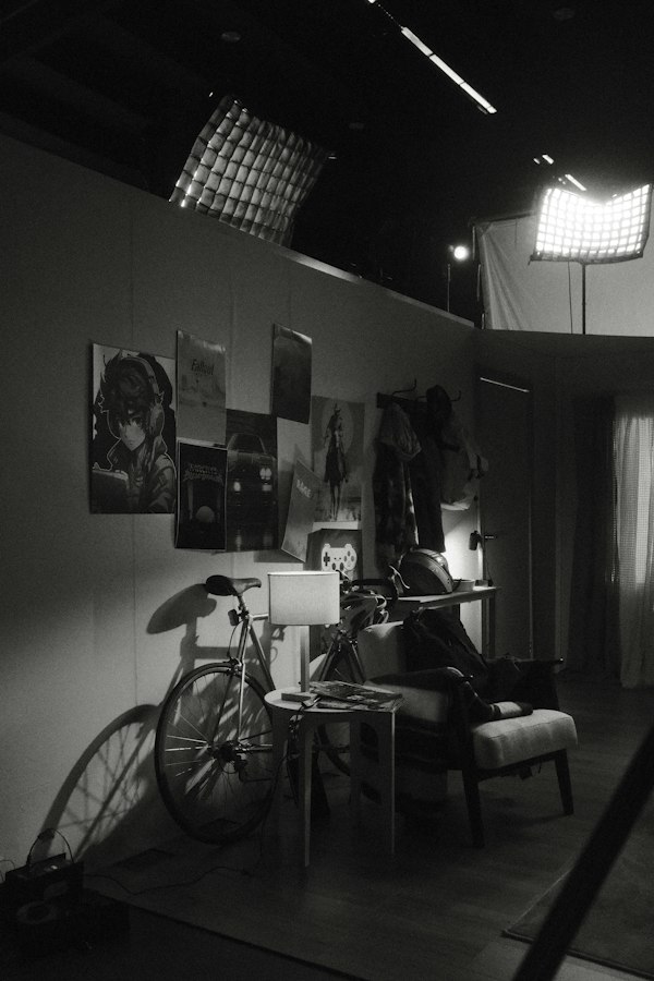 Cinematic music video scene being filmed