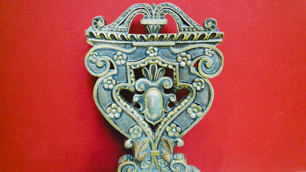 A beautifully crafted wooden furniture piece showcasing intricate details.