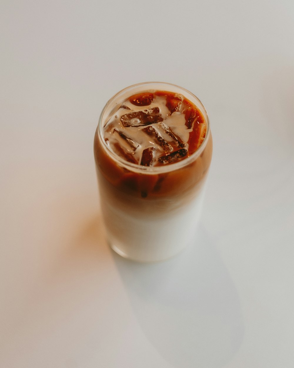 a close up of a drink on a table