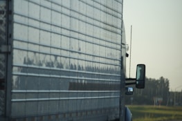 a truck with a side view mirror on the side of it