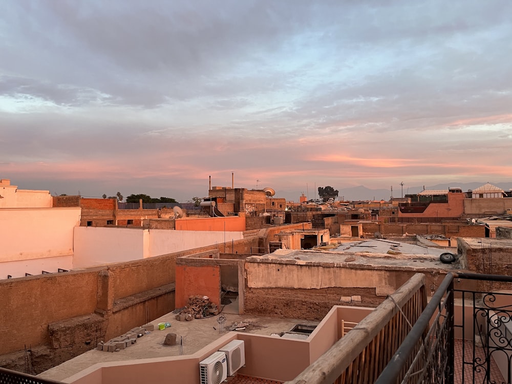 a view of a city from the roof of a building