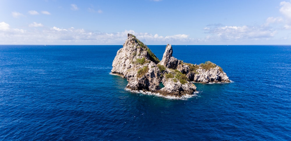 an island in the middle of the ocean