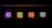 Five brightly lit neon signs against a dark background, each displaying a distinct geometric shape: a circle, a square, a triangle, and abstract designs in vibrant colors.
