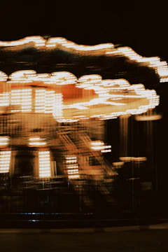 A dynamic carousel of video thumbnails with smooth golden highlights and modern interface elements on a clean white background.
