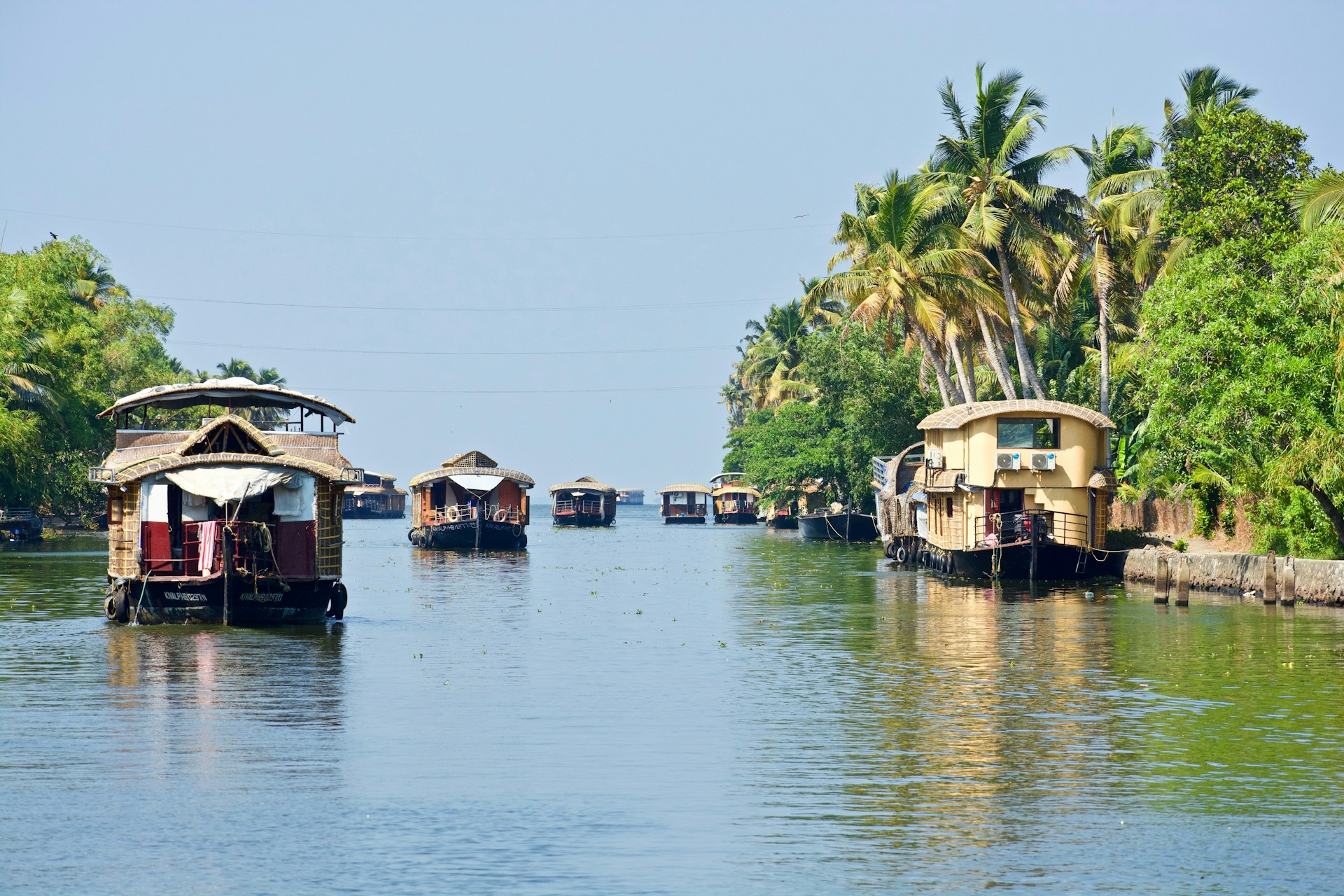 a body of water filled with lots of boats