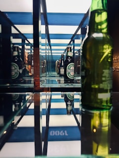 A promotional setup featuring Heineken products.