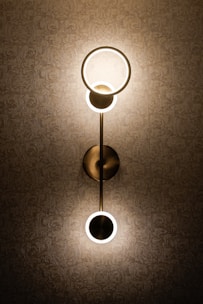 A stylish LED wall lamp illuminating a modern interior.