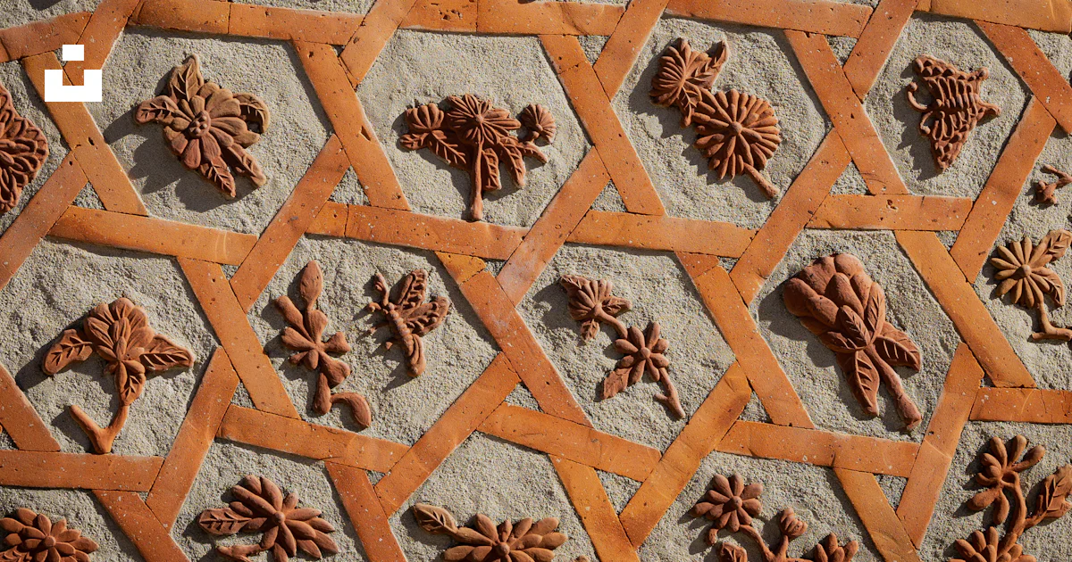 Clay Blocks Pattern A close up of a pattern made out of clay photo – Free Pattern Image on ...