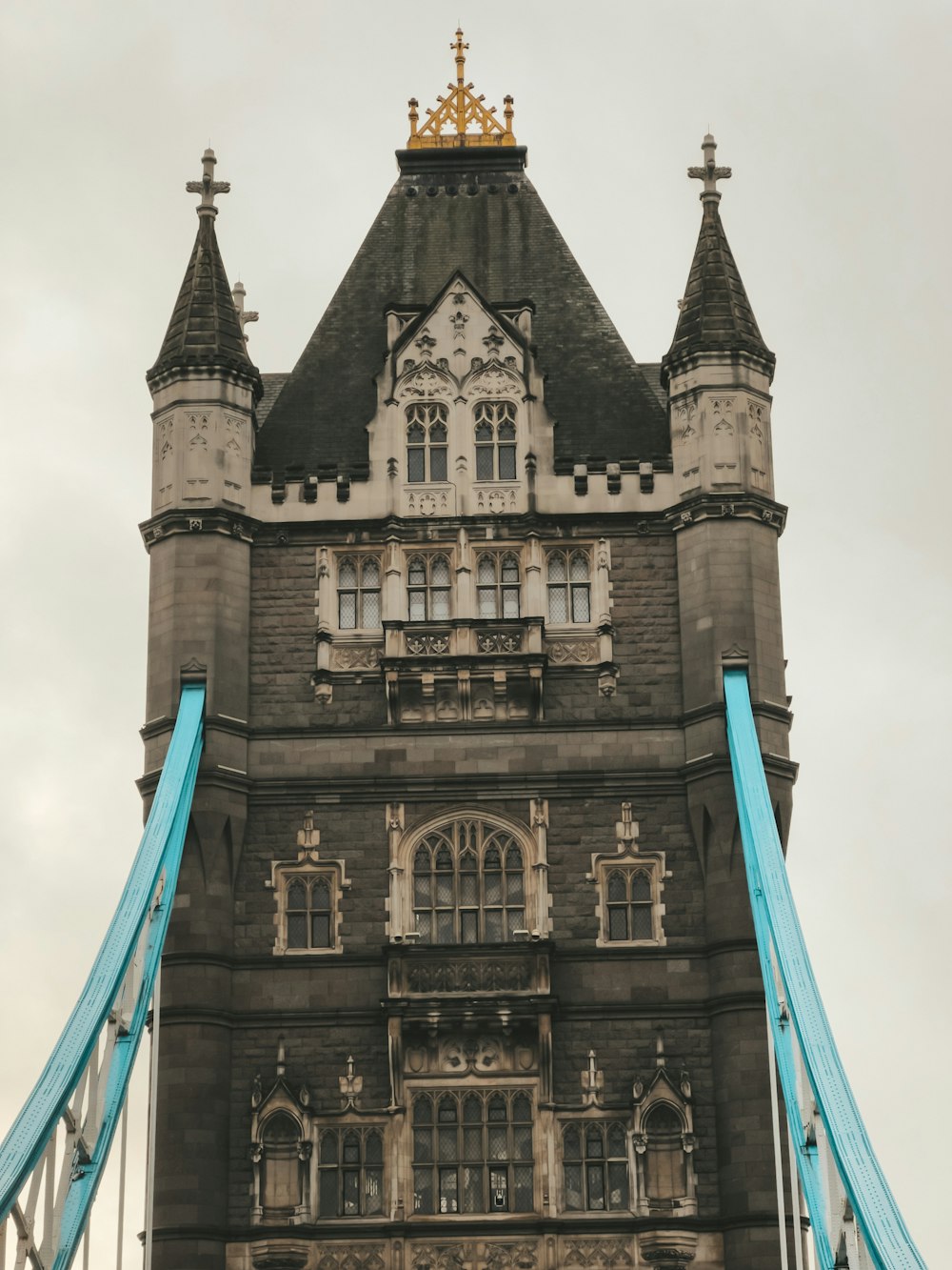 a very tall bridge with a very tall tower