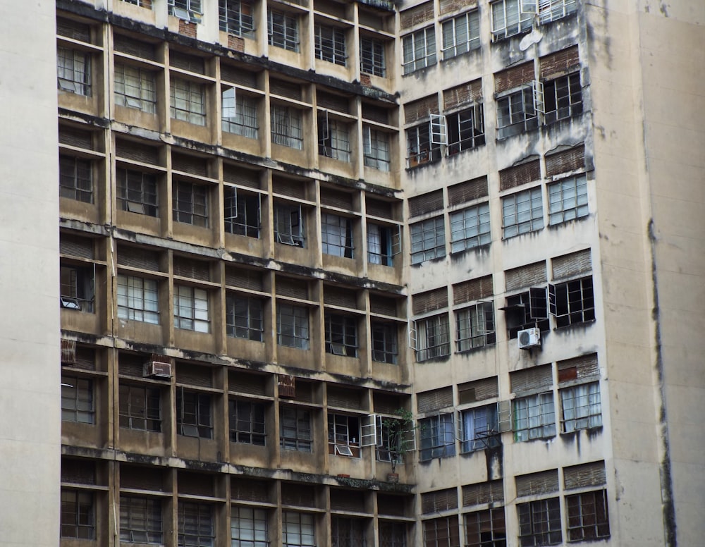 a very tall building with lots of windows