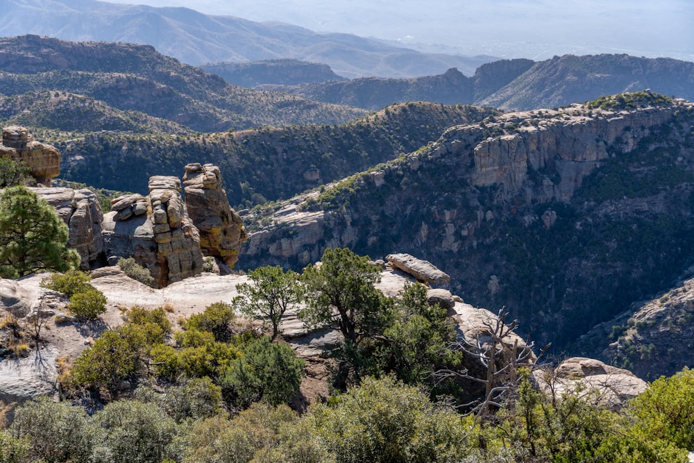 a view of the mountains from a high point of view