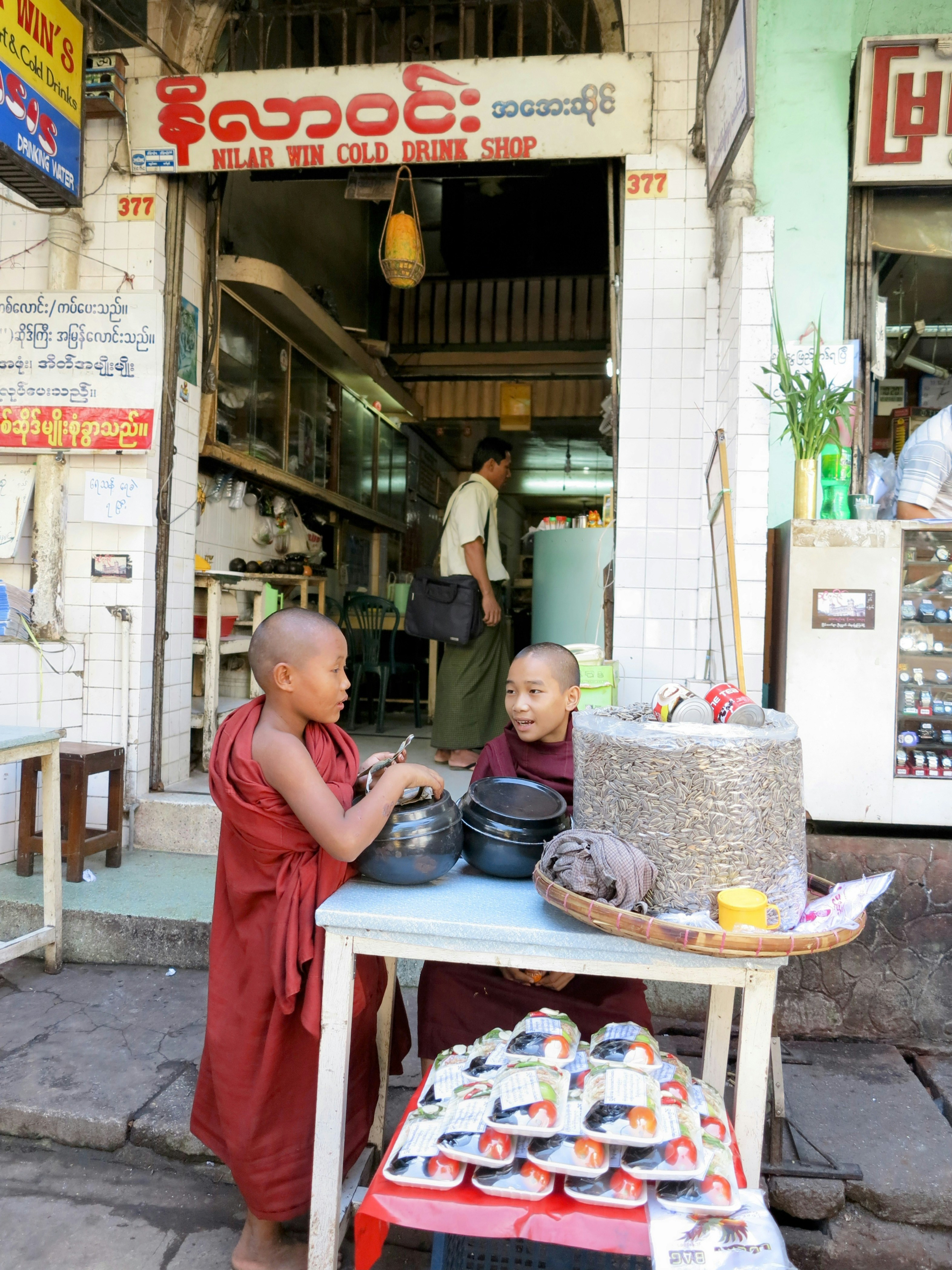 Local Interaction at Temple Café in Kyoto