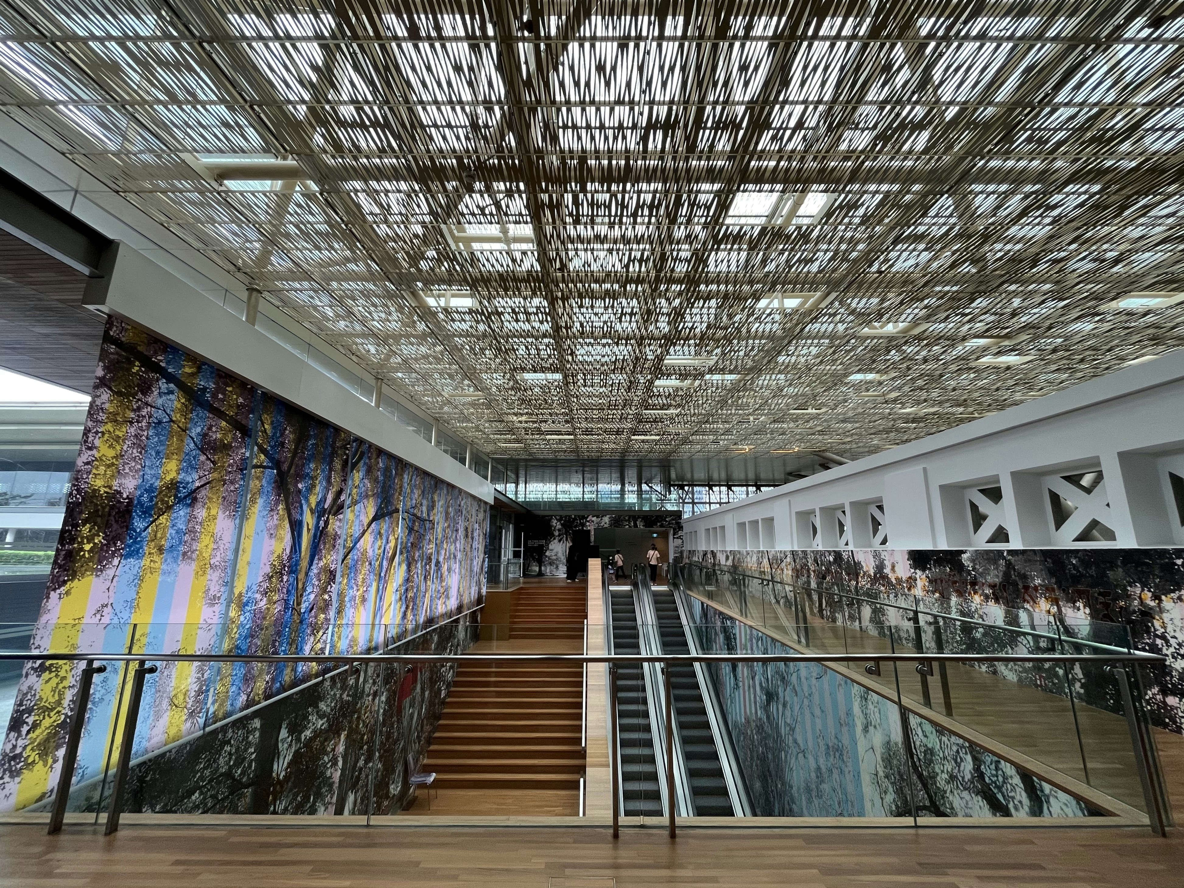 a large building with a bunch of stairs inside of it