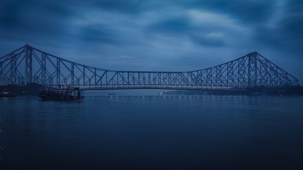 a large bridge spanning over a body of water