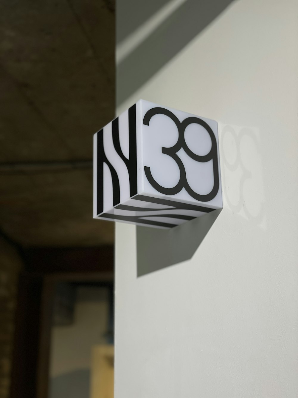 a close up of a door with a number on it