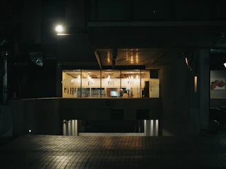 A friendly customer service team working late at night in a modern office.