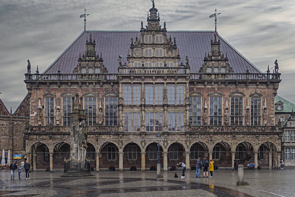 a large building with a clock tower on top of it