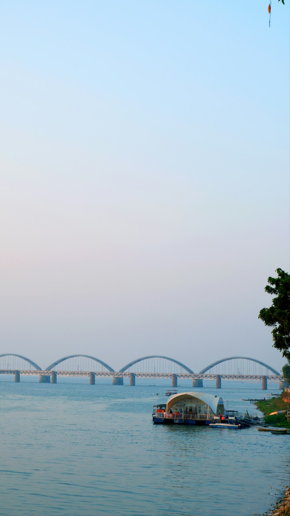 a large bridge over a large body of water