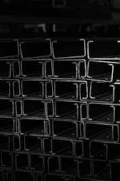 a stack of steel bars stacked on top of each other