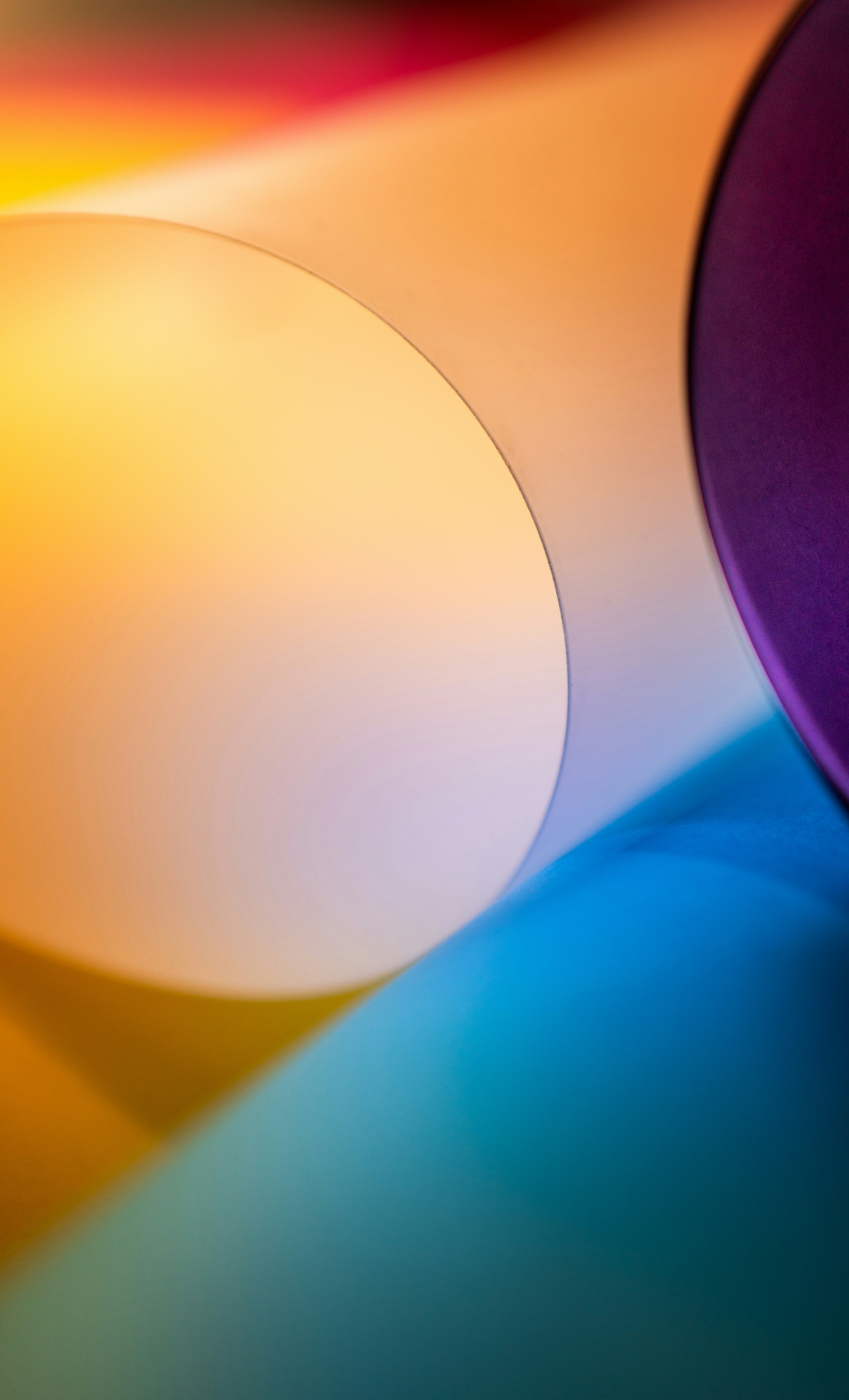 Assorted colored copy paper sheets