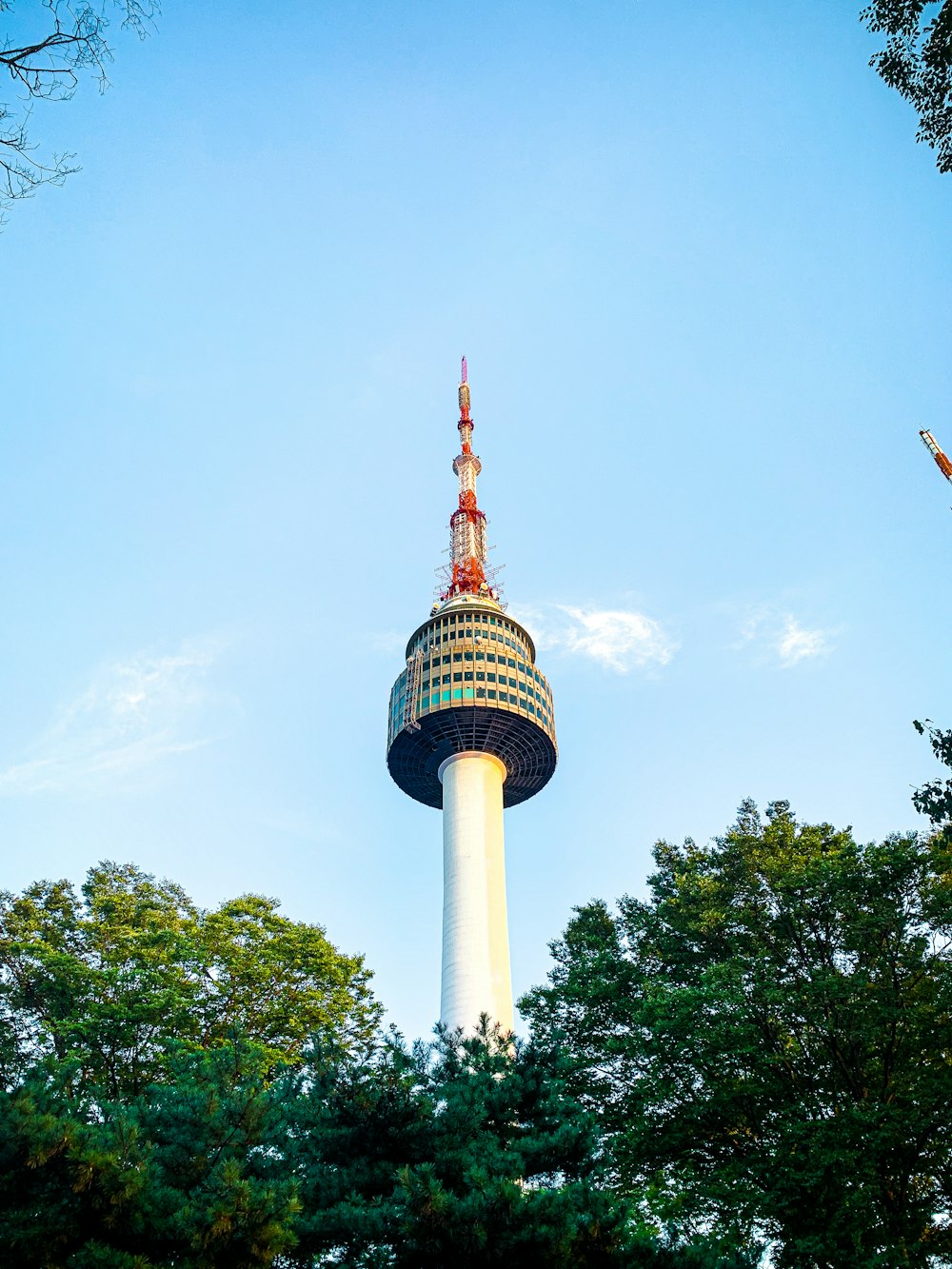 a tall tower with a sky background