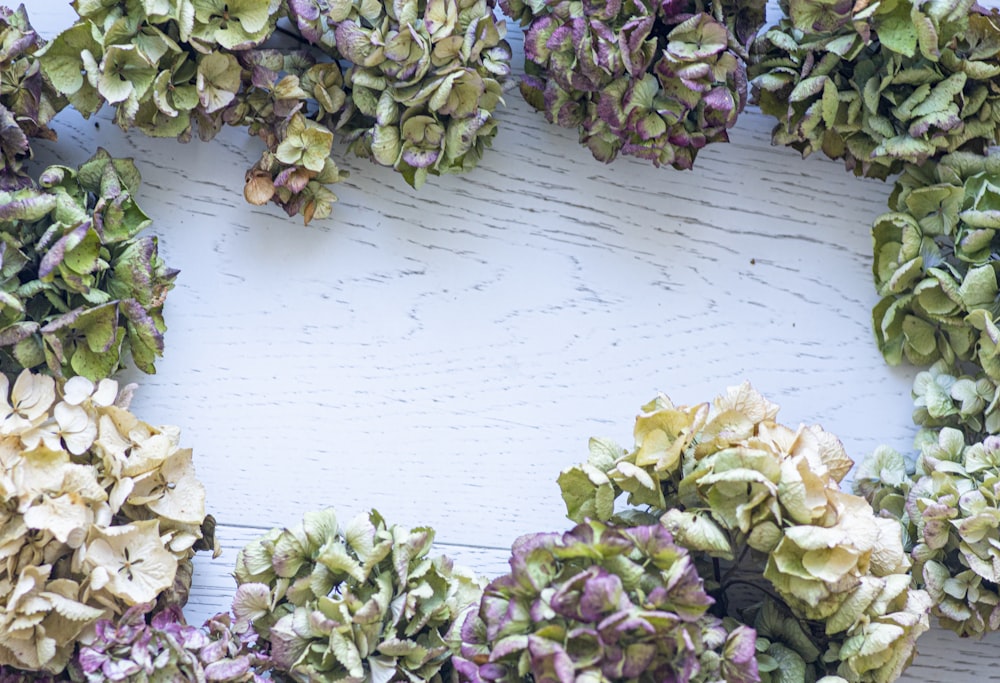 a bunch of flowers that are on a table