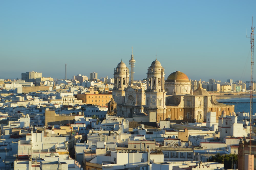 a view of a city from a high point of view