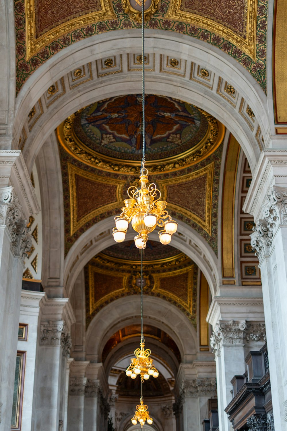 a couple of people that are standing in a building