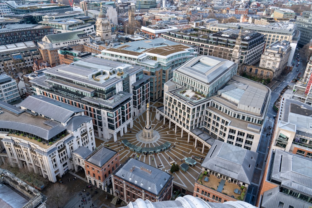 Ein Blick aus der Vogelperspektive auf die City of London