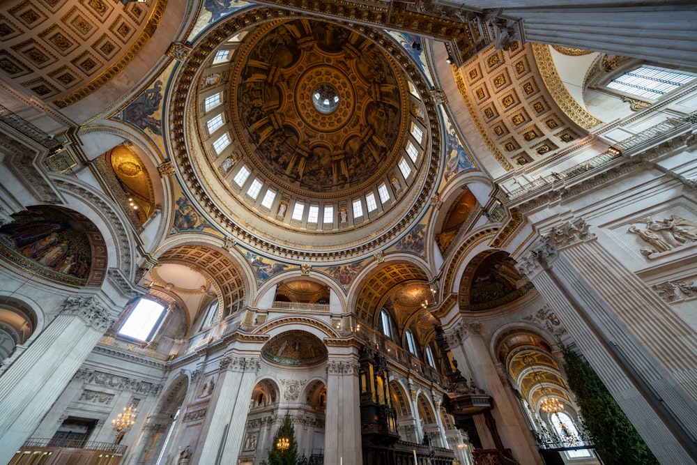 a church with a dome ceiling and high ceilings