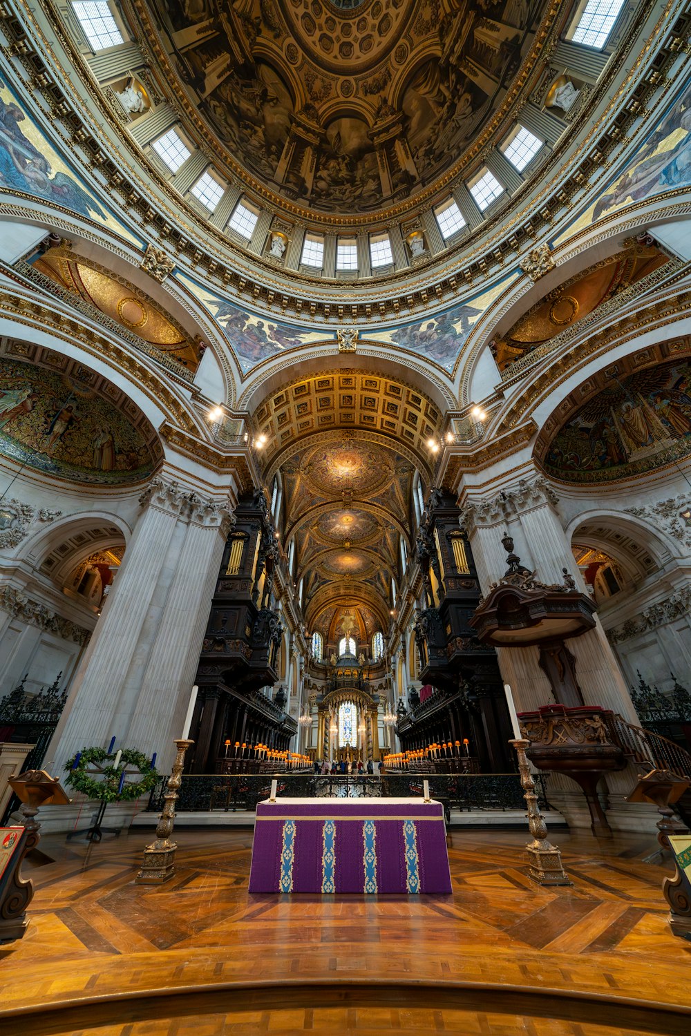 a large cathedral with a high vaulted ceiling