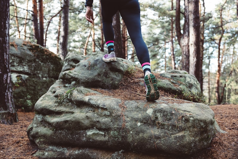 Person exploring scenic nature trails