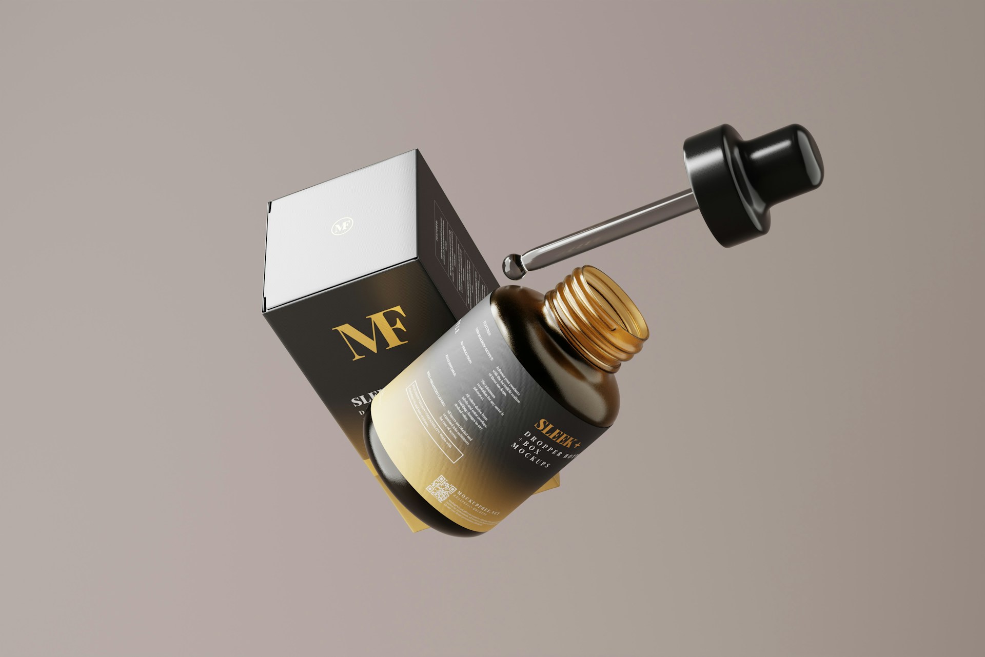 a dropper bottle with a dropper on top of it
