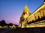A stunning view of the Prambanan temple at dusk.