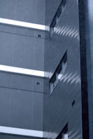 Finished exterior facade of a modern building with clean lines.