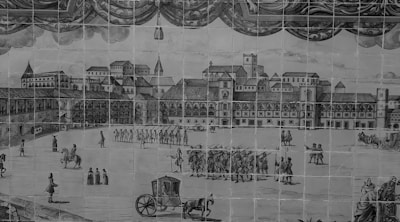 An intricate mural depicting a significant historical event.