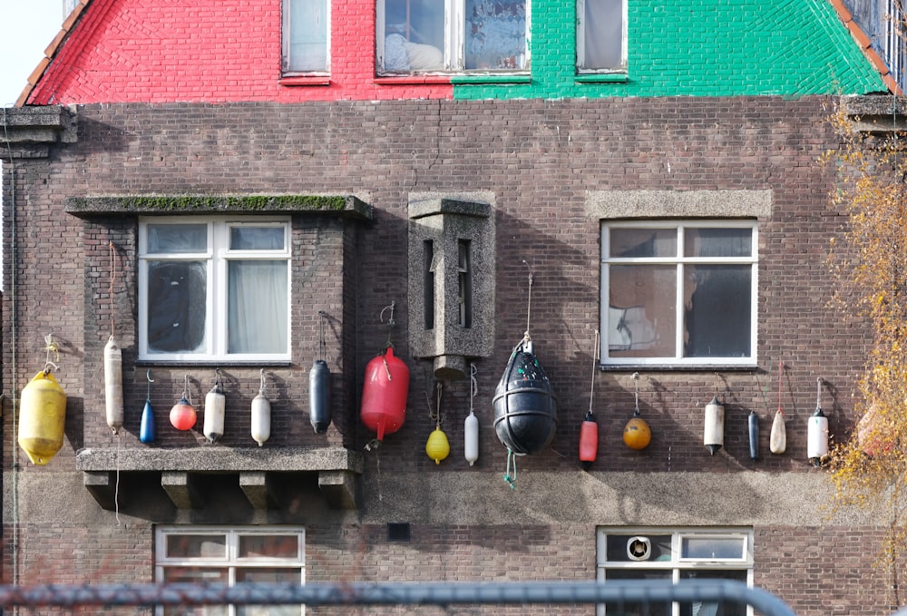 a brick building with a bunch of windows