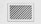 A rectangular, white air vent is mounted on a white wall. The vent has diagonal slats that create a dynamic pattern of shadows and light.