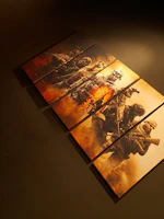 A vibrant illustration of Trapuditos warriors standing courageously against a dark abyss.