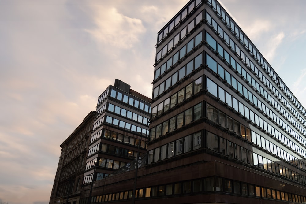 a very tall building with lots of windows