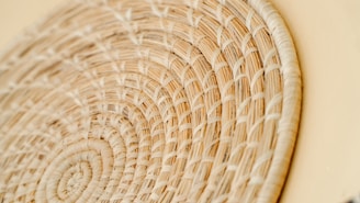 Close-up of a finely woven bamboo bag highlighting its natural texture and craftsmanship.