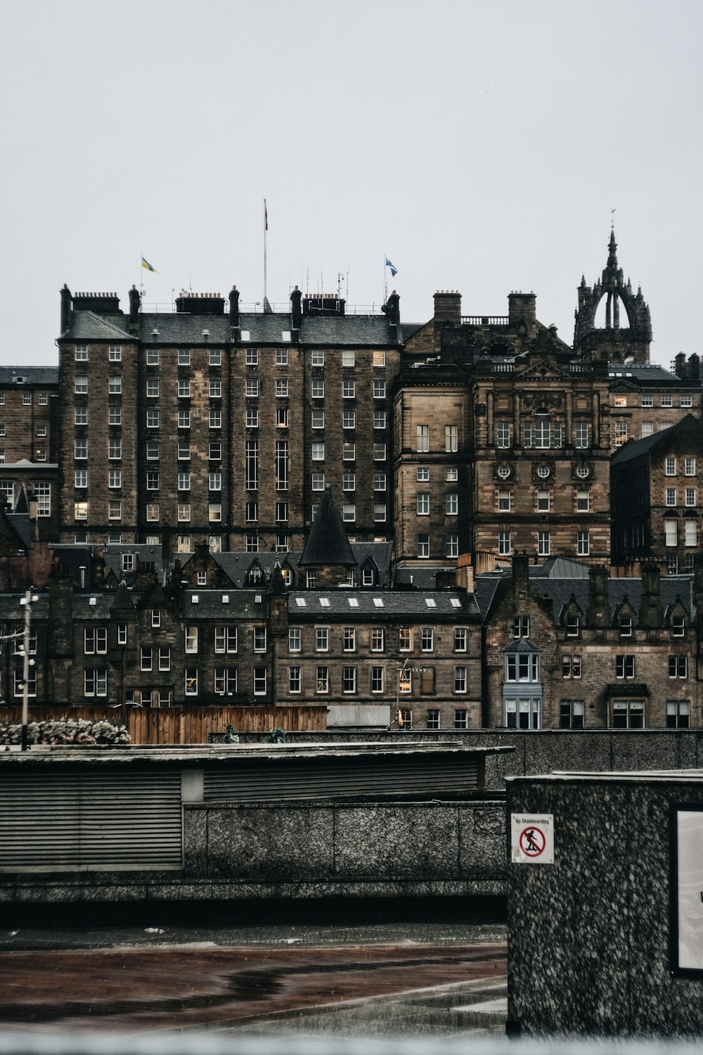 a very tall building with lots of windows