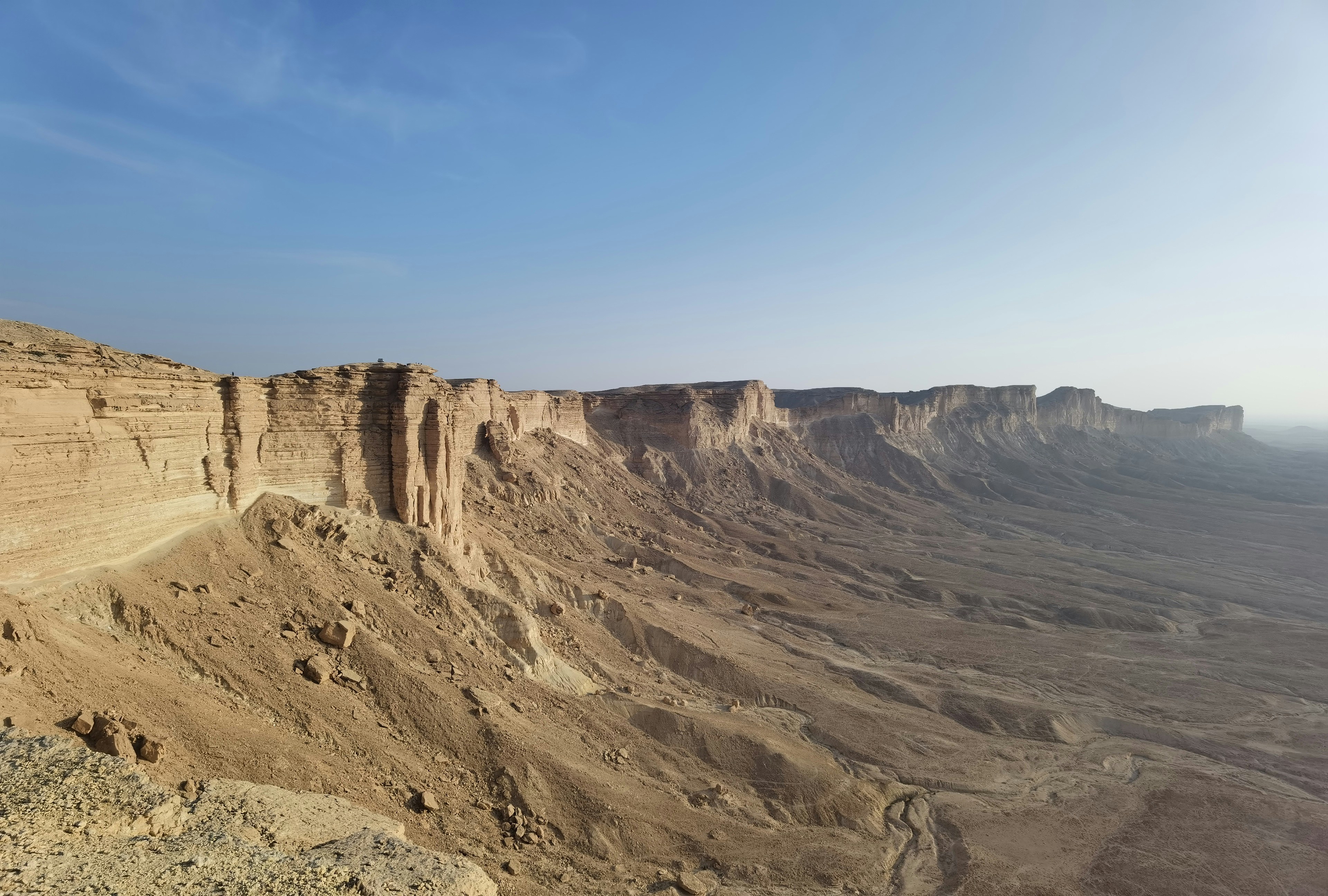 a view of a canyon in the middle of a desert