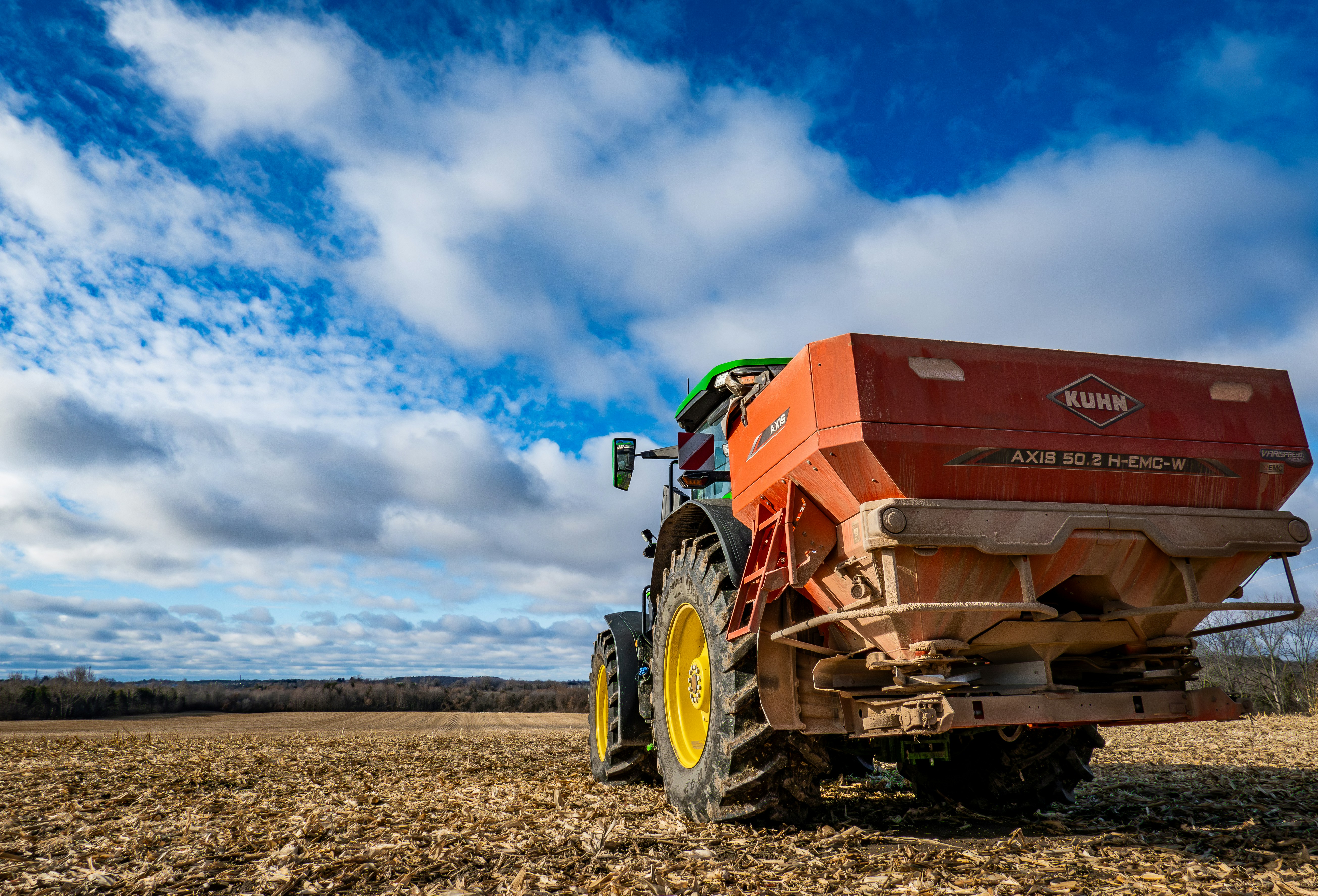 tractor in a field