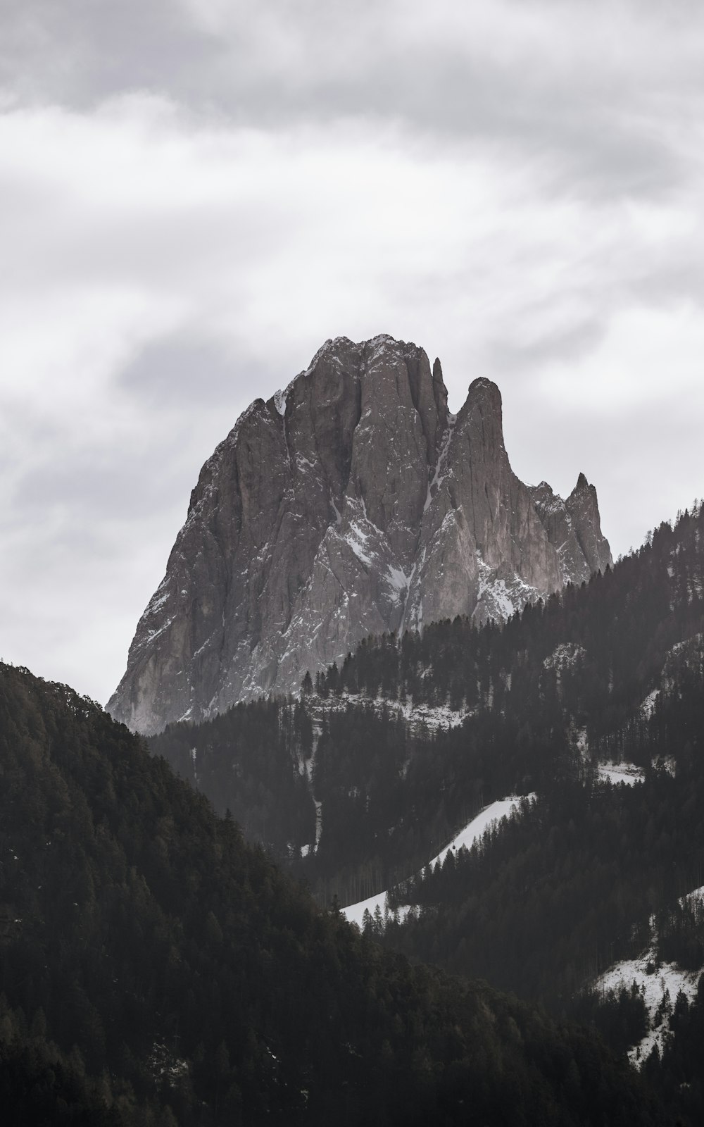 a mountain range with snow on the top of it