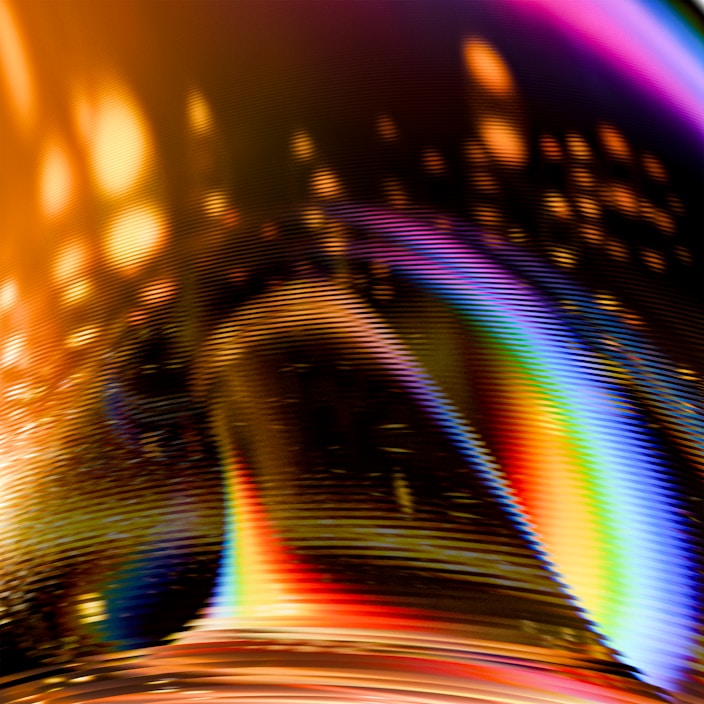 A vibrant print featuring a colorful abstract design from the January Patreon release.