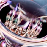 Abstract soundwave art blending with a virtual composer's portrait in cool tones